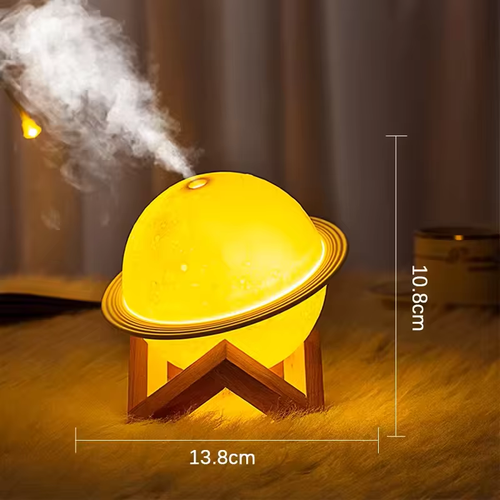 💫2-in1 Moon Planet Humidifier 3 Colors LED Night Light
