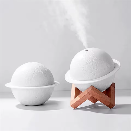 💫2-in1 Moon Planet Humidifier 3 Colors LED Night Light