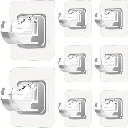 Nail-Free Adjustable Curtain Rod Holders（4 pairs）