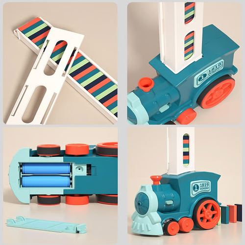 🔥 Dominoes Automatic Domino Train Educational Toy