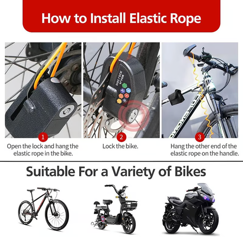 Motorcycle anti-theft alarm Disc lock