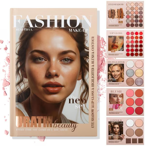 🏆 5-Layer Book-Style Makeup Palette  (✨WATERPROOF AND LONG-LASTING)