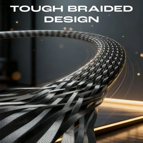 🔥 2-in-1 Invisible Holder Charger Cable - 240W Fast Charging Cord with Built-In Phone Stand