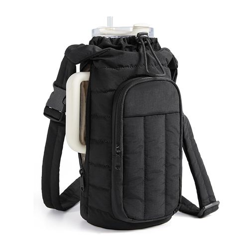 Crossbody water bottle bag