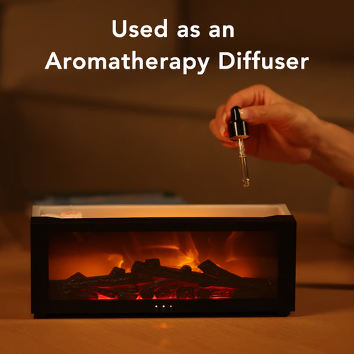 🔥Flame Fireplace Aroma Diffuser Humidifier Night Light Aromatherapy