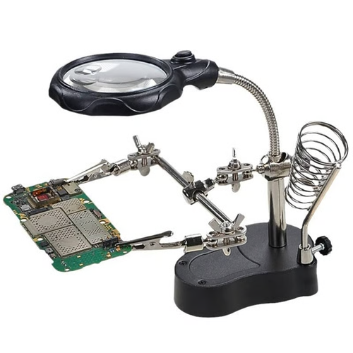 🔥Hot Sale🔍 Adjustable LED Magnifying Glass Soldering Station