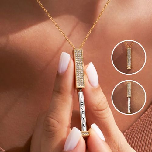 💖Nice Gift! I Love You -Hidden Message Necklace（ Without gift box）