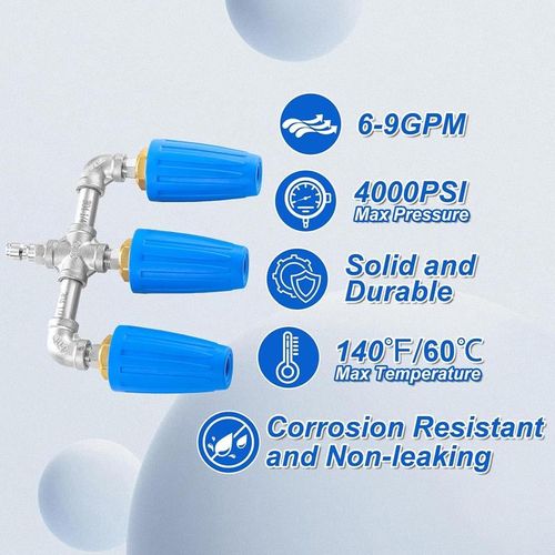 🔥4000 PSI Triple Turbo Nozzle Pressure Washer