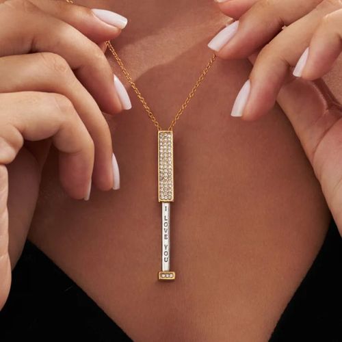 💖Nice Gift! I Love You -Hidden Message Necklace（ Without gift box）