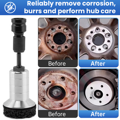 Pro-Grade Wheel Hub & Stud Resurfacing Kit | Rust Removal Attachment