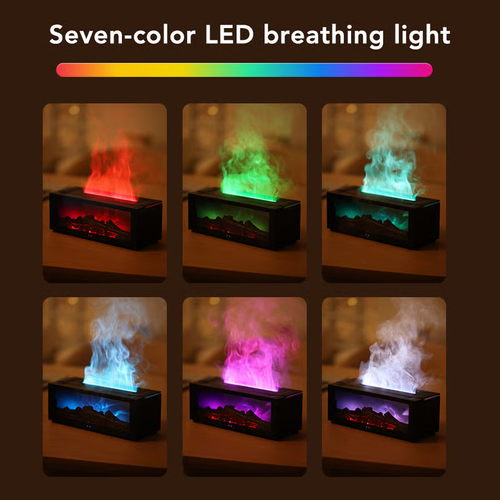 🔥Flame Fireplace Aroma Diffuser Humidifier Night Light Aromatherapy