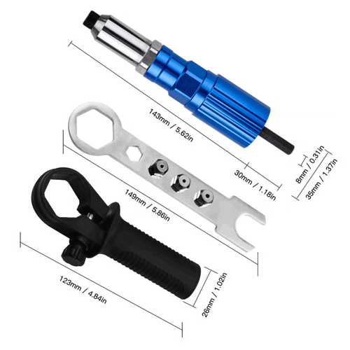 Professional Rivet Gun Adapter Kit