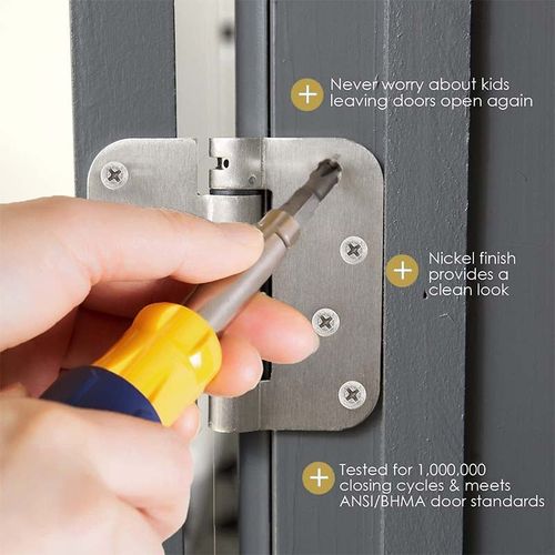 4 Inch Automatic Spring Hinge – Self-Closing, Adjustable Tension & Easy Install for Doors 🔧🚪📦