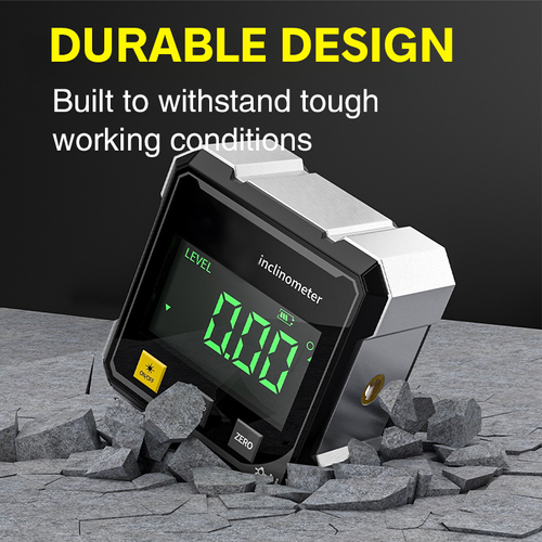 4-sided magnetic digital angle gauge with laser