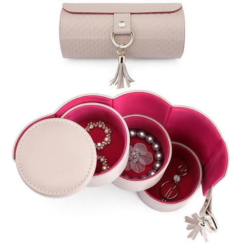 💎 Layered Travel Jewelry Case – Elegant Storage, Always Ready to Shine✈️
