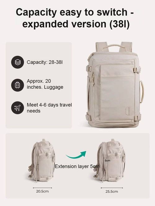 Box-style large-capacity luggage backpack