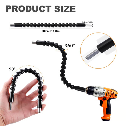 17Pcs Flexible Drill Bit Extension