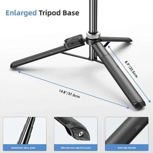 💥📱✨Extendable pocket-sized selfie stick tripod with detachable remote control