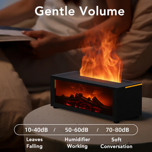🔥Flame Fireplace Aroma Diffuser Humidifier Night Light Aromatherapy