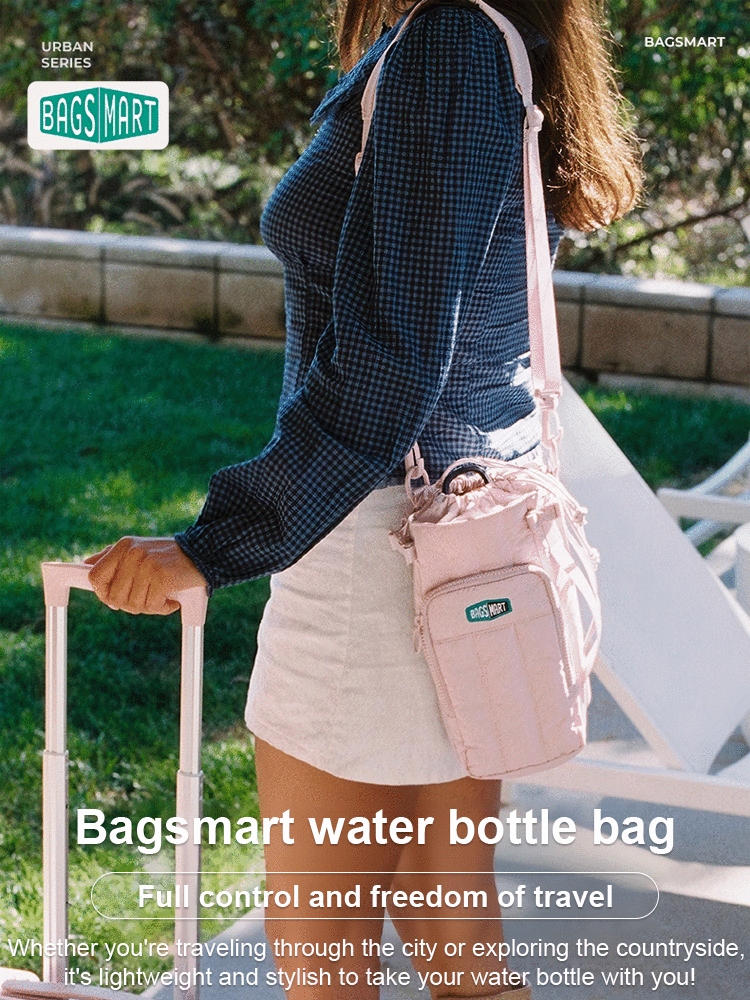 Crossbody water bottle bag