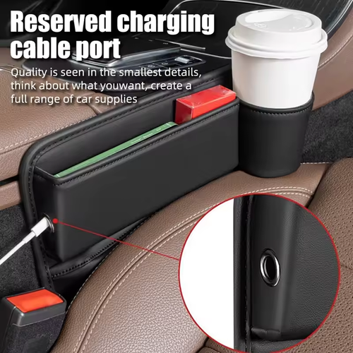 💖🔥 Leather Car seat Storage Box