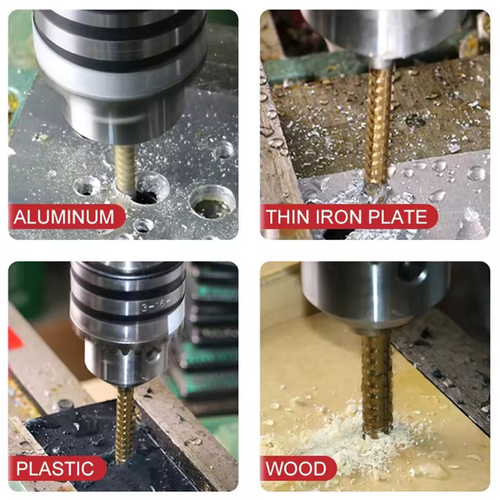 6PCS Titanium-Coated Step Drill Bit Set