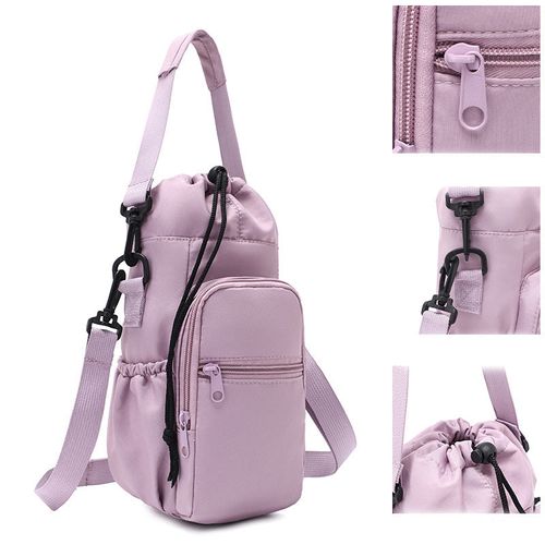 Water bottle bag with phone pockets