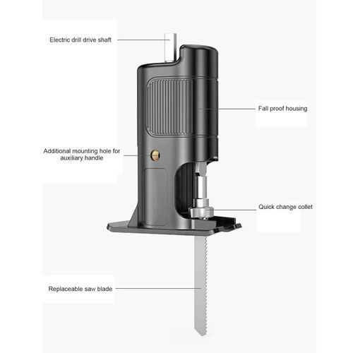 Electric Drill to Reciprocating Saw Adapter Portable Power Hand Attachment