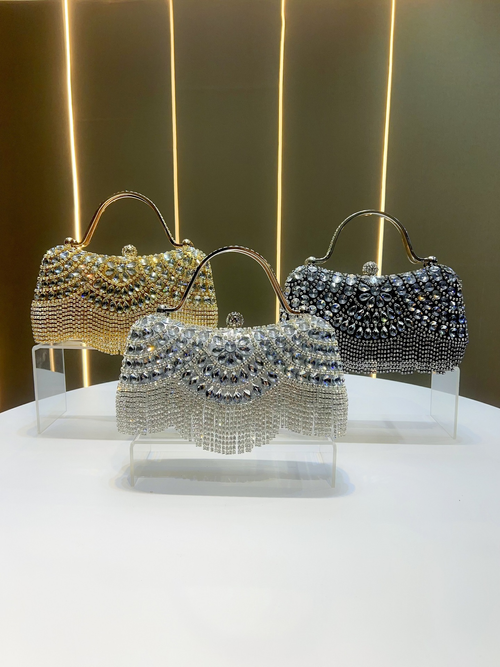 Trendy Purse Fashion Wedding Bridal Handbags Luxury Party Bags Diamond Women Evening Clutch Bag
