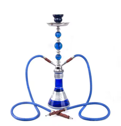 Double-tube hookah set, Arabic glass hookah jug