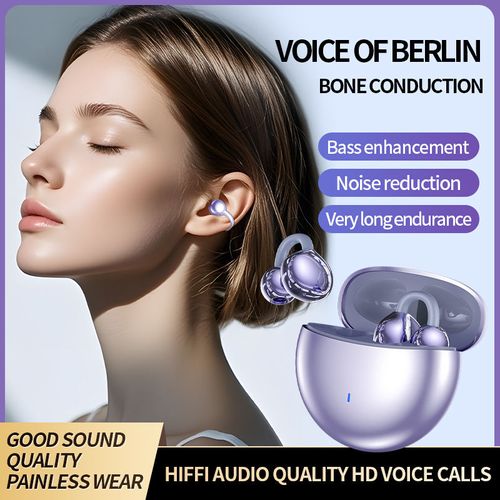 M91 Ear Clip Audionic Earbuds Ear Clip Air Conduction HiFi Stereo Wireless Headphone Gaming Sports Earphones