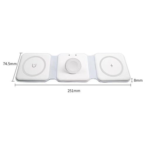 Foldable Portable Ultra-thin 15w Wireless Charger for Iphone Airpods Apple Watch