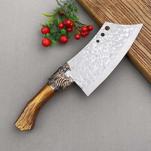 Faca de chef artesanal com design de cabeça de dragão Conjunto de facas de cozinha profissionais com faca para desossar