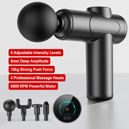 💥Portable deep tissue massager with 6 speeds and 8 heads🎁