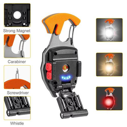 🔥2025 HOT SALE - Multifunction Keychain Flashlight