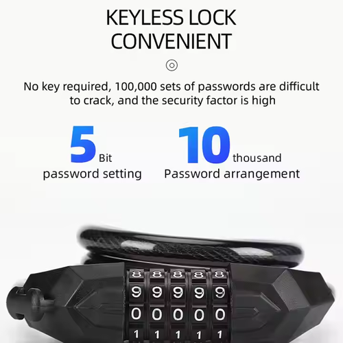 🔥Super anti-theft five-digit bicycle combination lock🔒