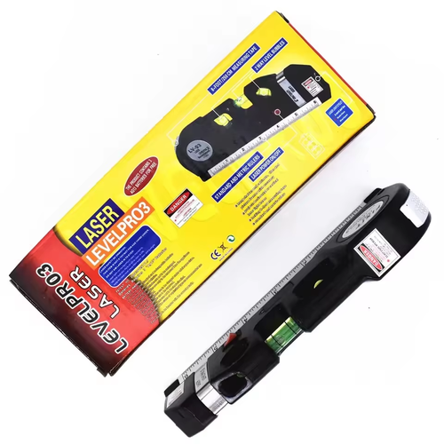 Multifunctional laser instrument high precision black plastic steel ruler to measure cross straight lines