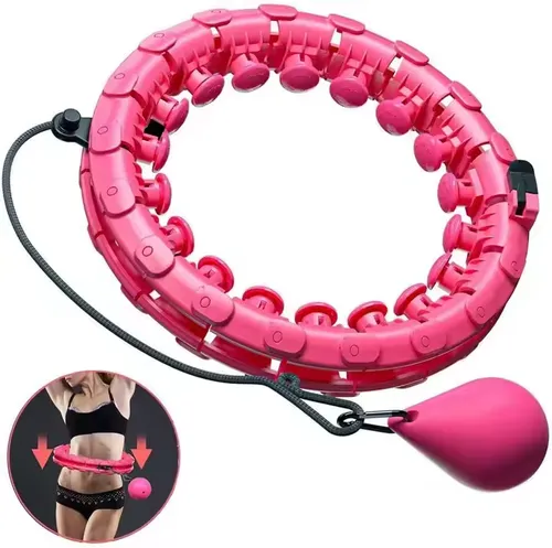 24-section detachable knot smart weighted Hula fitness hoop for adults weight loss 360 degree massage, for use within waist circumference 132CM