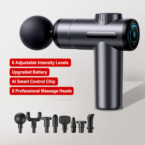 💥Portable deep tissue massager with 6 speeds and 8 heads🎁