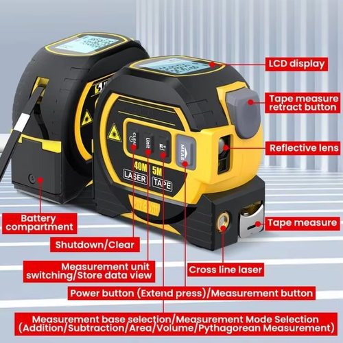3 in 1 electronic measuring tape