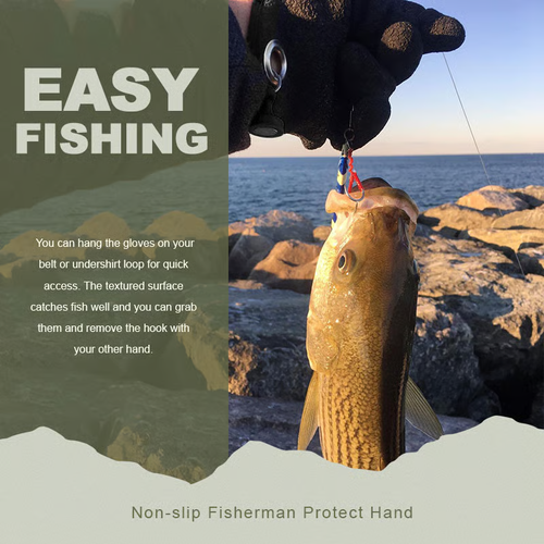 Fishing Gloves Fisherman Protective Hands (One Pair)