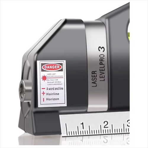 Multifunctional laser instrument high precision black plastic steel ruler to measure cross straight lines