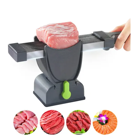 Meat Slicer For Fresh Raw Meat, Adjustable Thickness 2 Or 4 Mm, 17-In-1 Stainless Steel Meat Cleaver Kitchen Knife