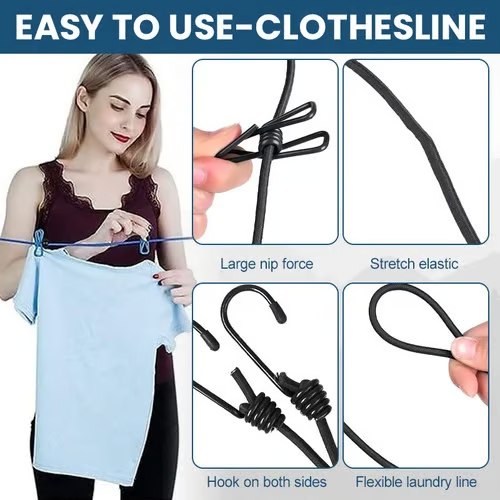 🎁 Buy 1 Get 3 Free🎁 Lightweight Clothesline for Camping, Backyard and RV