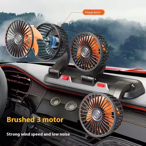 New summer car household double-head fan car adjustable multi-function car mini double-head small fan
