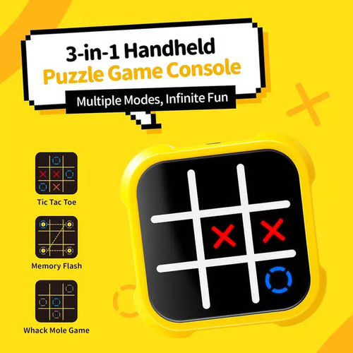 Children's electronic tic-tac-toe game