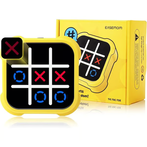 Children's electronic tic-tac-toe game