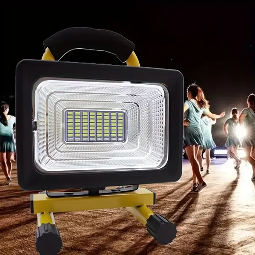 🔥💡1pc LED Stand Floodlight, Heat Dissipation, Three Speed Dimming, Suitable For Outdoor Emergency, Workshop, Garage, Night Fishing, Camping🎉👇