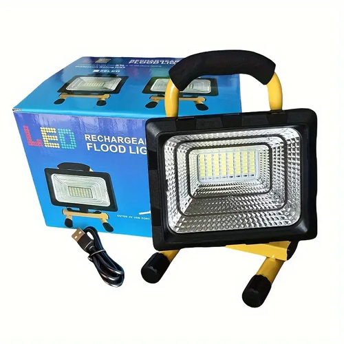 🔥💡1pc LED Stand Floodlight, Heat Dissipation, Three Speed Dimming, Suitable For Outdoor Emergency, Workshop, Garage, Night Fishing, Camping🎉👇