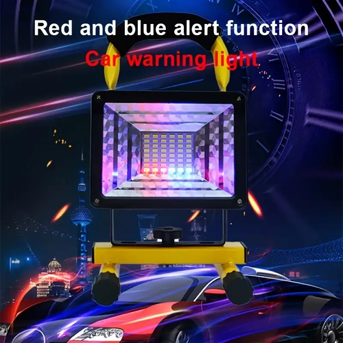 🔥💡1pc LED Stand Floodlight, Heat Dissipation, Three Speed Dimming, Suitable For Outdoor Emergency, Workshop, Garage, Night Fishing, Camping🎉👇